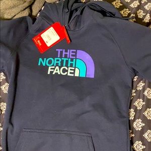 Navy blue North face hoodie